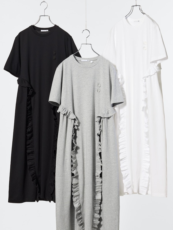 T-Shirt -Kleid (Rüschen, Kurzarm)