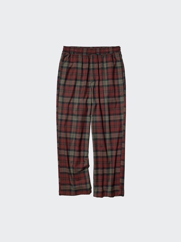 Flannel Easy Ankle Trousers (Checked)