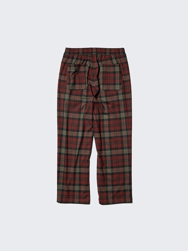 Flannel Easy Ankle Trousers (Checked)