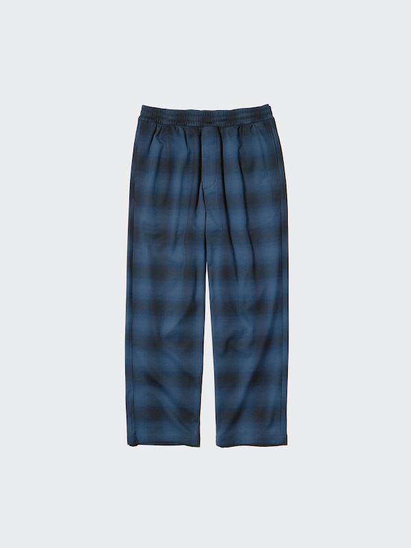 Flannel Easy Ankle Trousers (Checked)