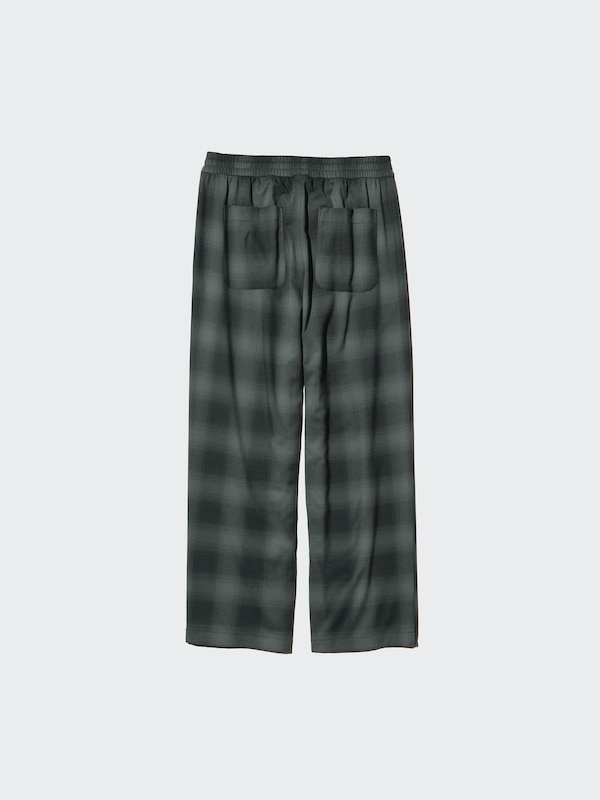 Flannel Easy Ankle Trousers (Checked)