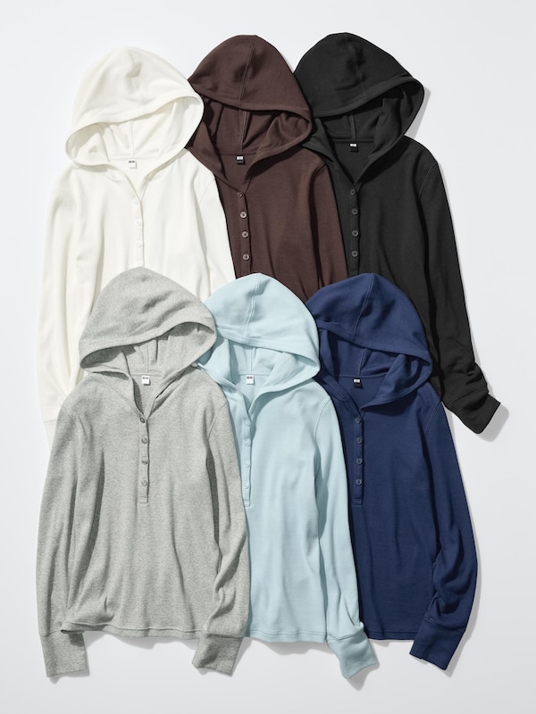Hooded Ribbed T-Shirt