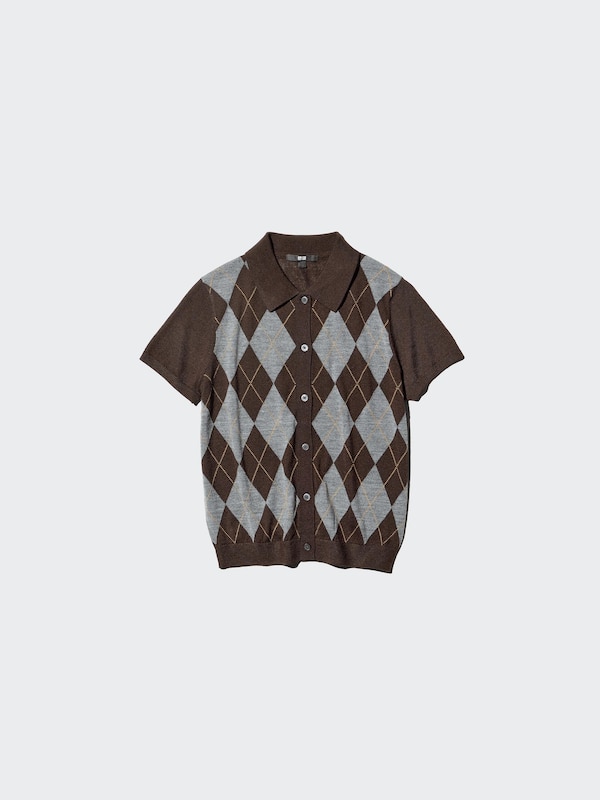 Merino Blend Polo Cardigan