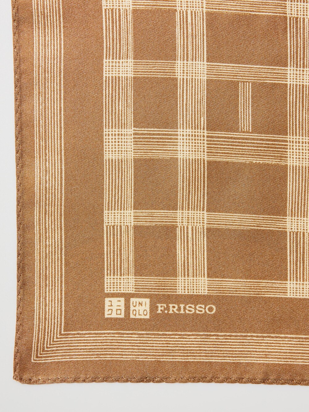 Женские аксессуары Uniqlo Silk Scarf | Check Printed — фото 6