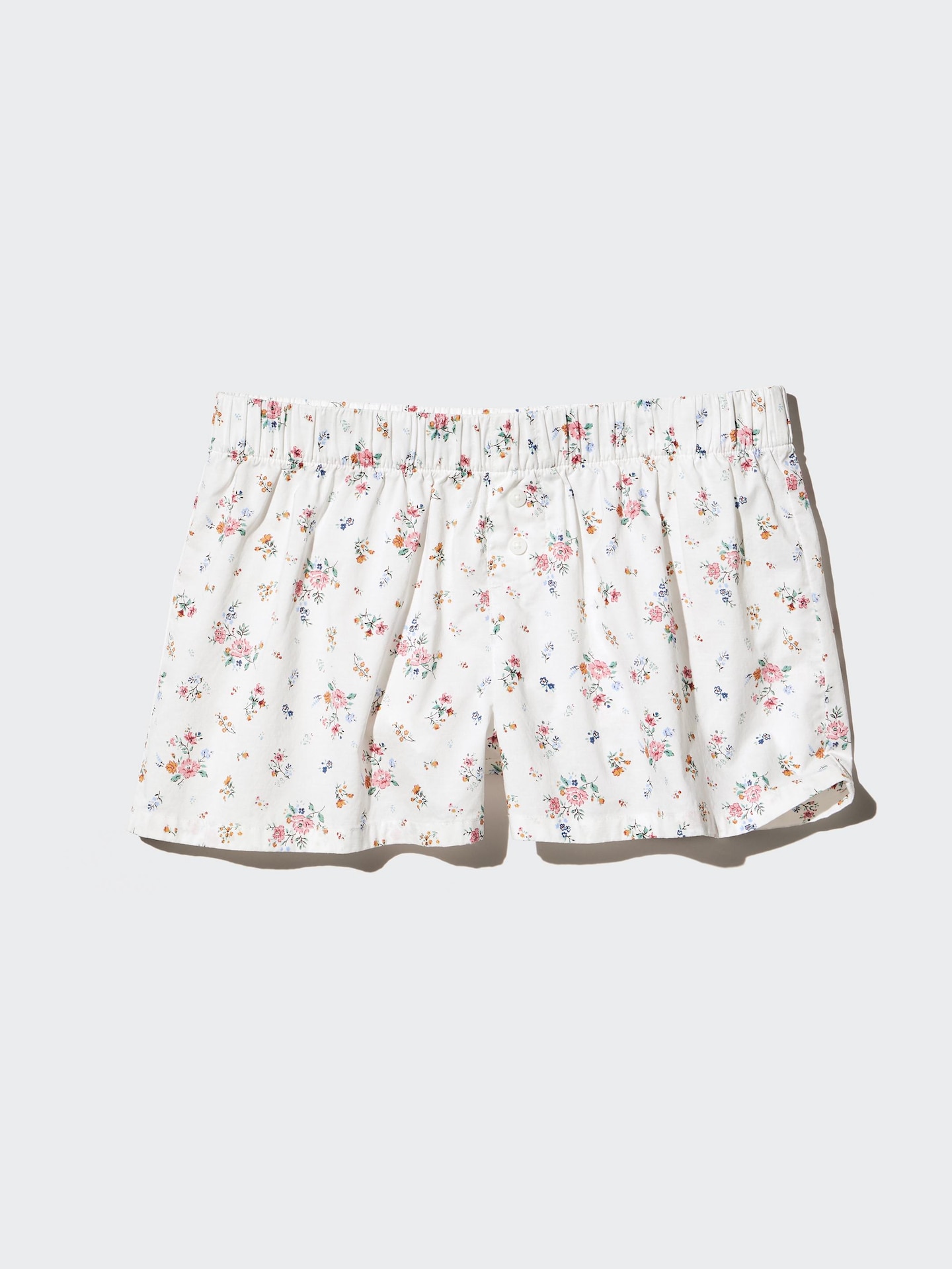 Женские шорты-боксеры Uniqlo Easy из хлопка с принтом, цвет: Молочный белый — фото 3