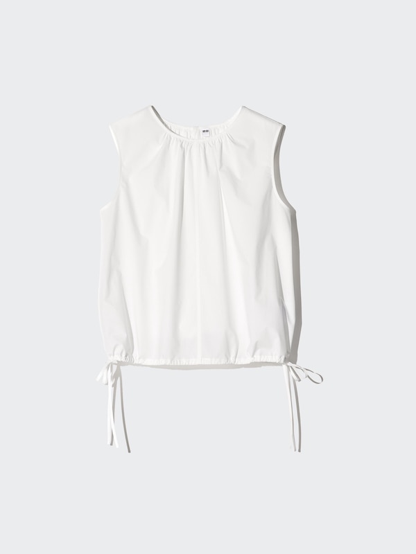 Cotton Blend Sleeveless Blouse