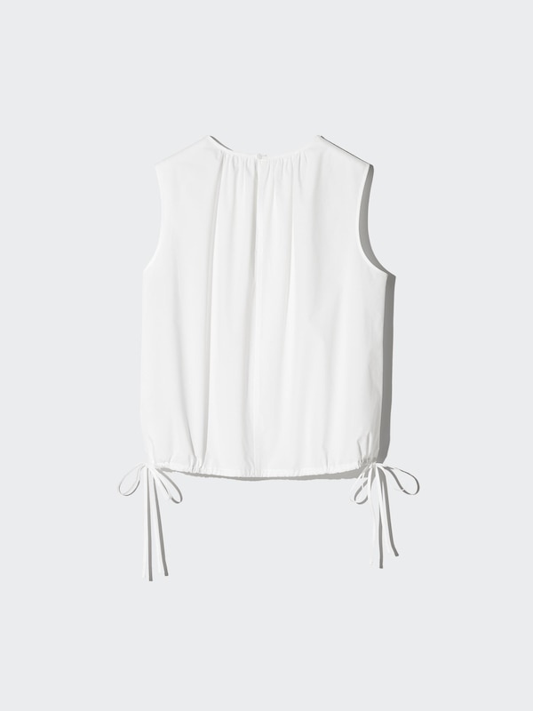 Cotton Blend Sleeveless Blouse