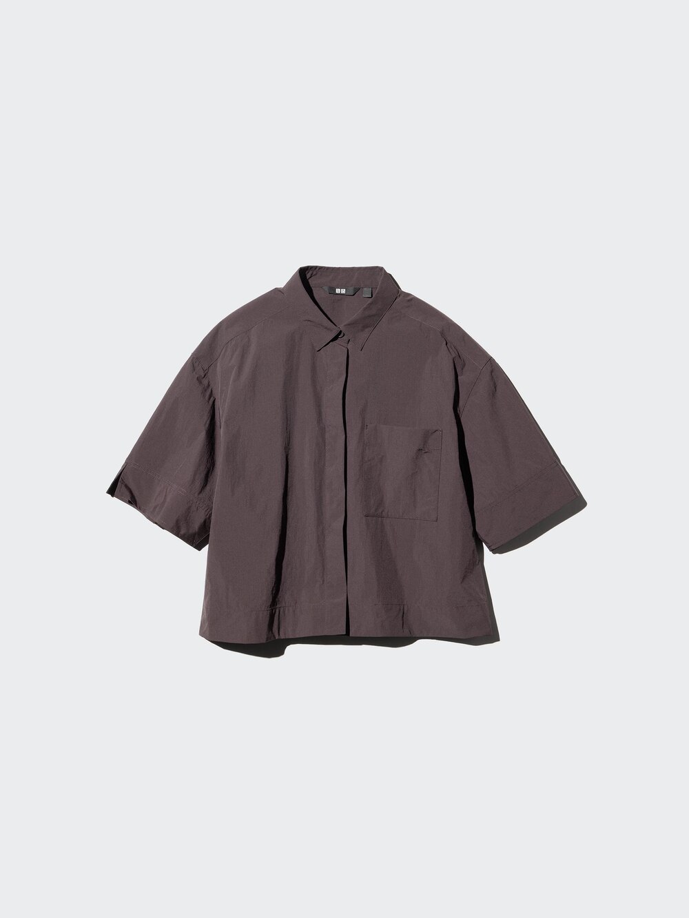 Uniqlo Nylon Boxy Shirt | Half Sleeve — фото 5