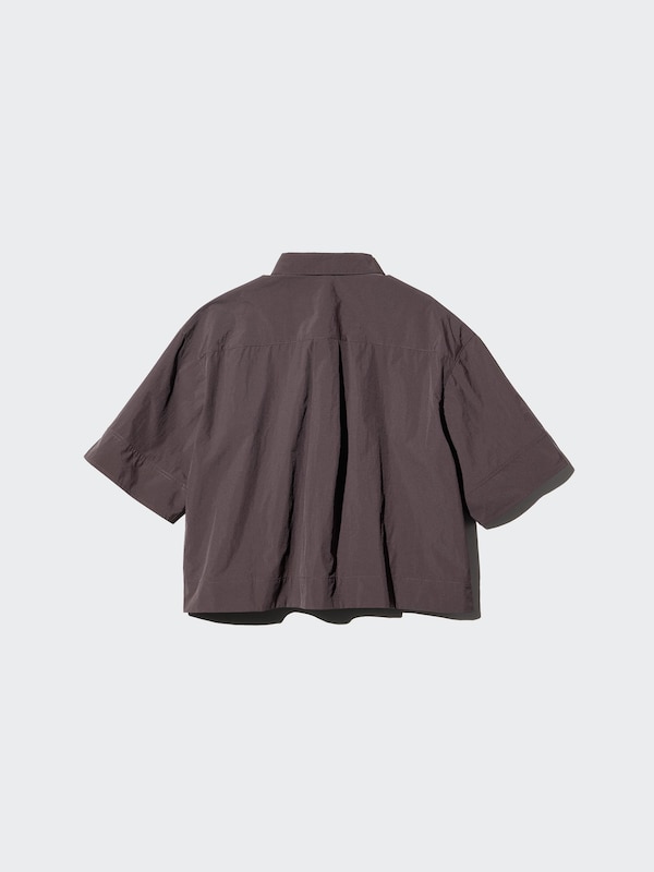 Nylon Boxy Shirt | Half Sleeve