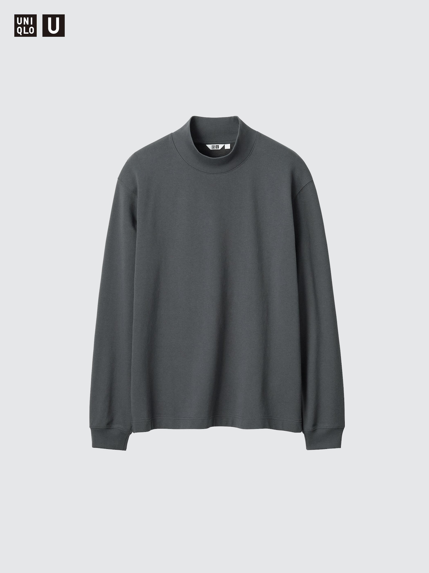 Футболки Uniqlo Mock Neck T-Shirt Long Sleeve — фото 5