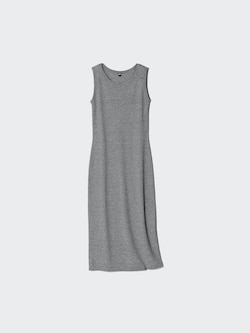 Washable Ribbed Knit Dress Sleeveless