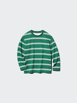 AIRism Cotton Striped Crew Neck T-Shirt