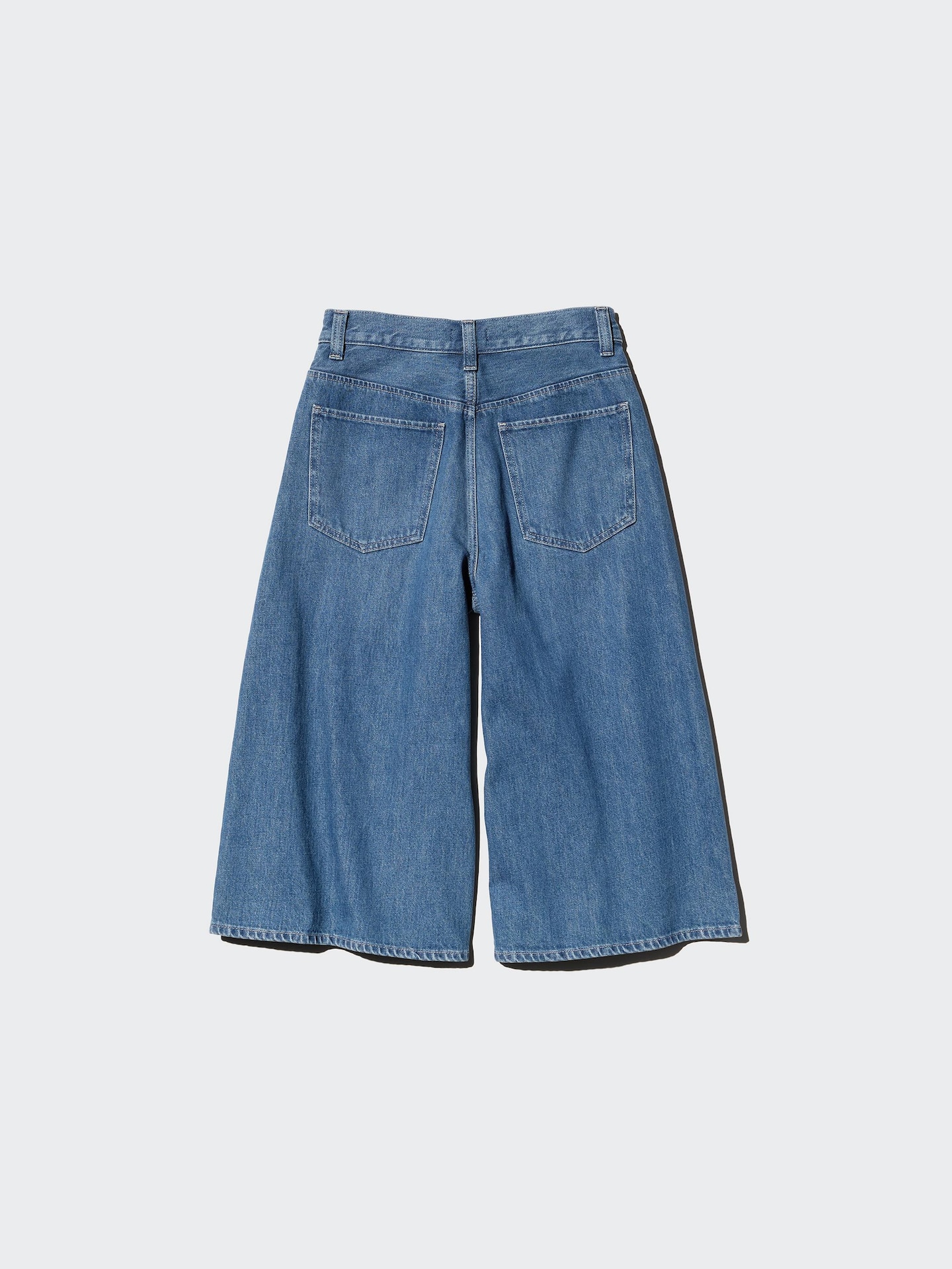 Женские джинсовые юбка-брюки Uniqlo из переработанного денима, цвет: Синий — фото 3