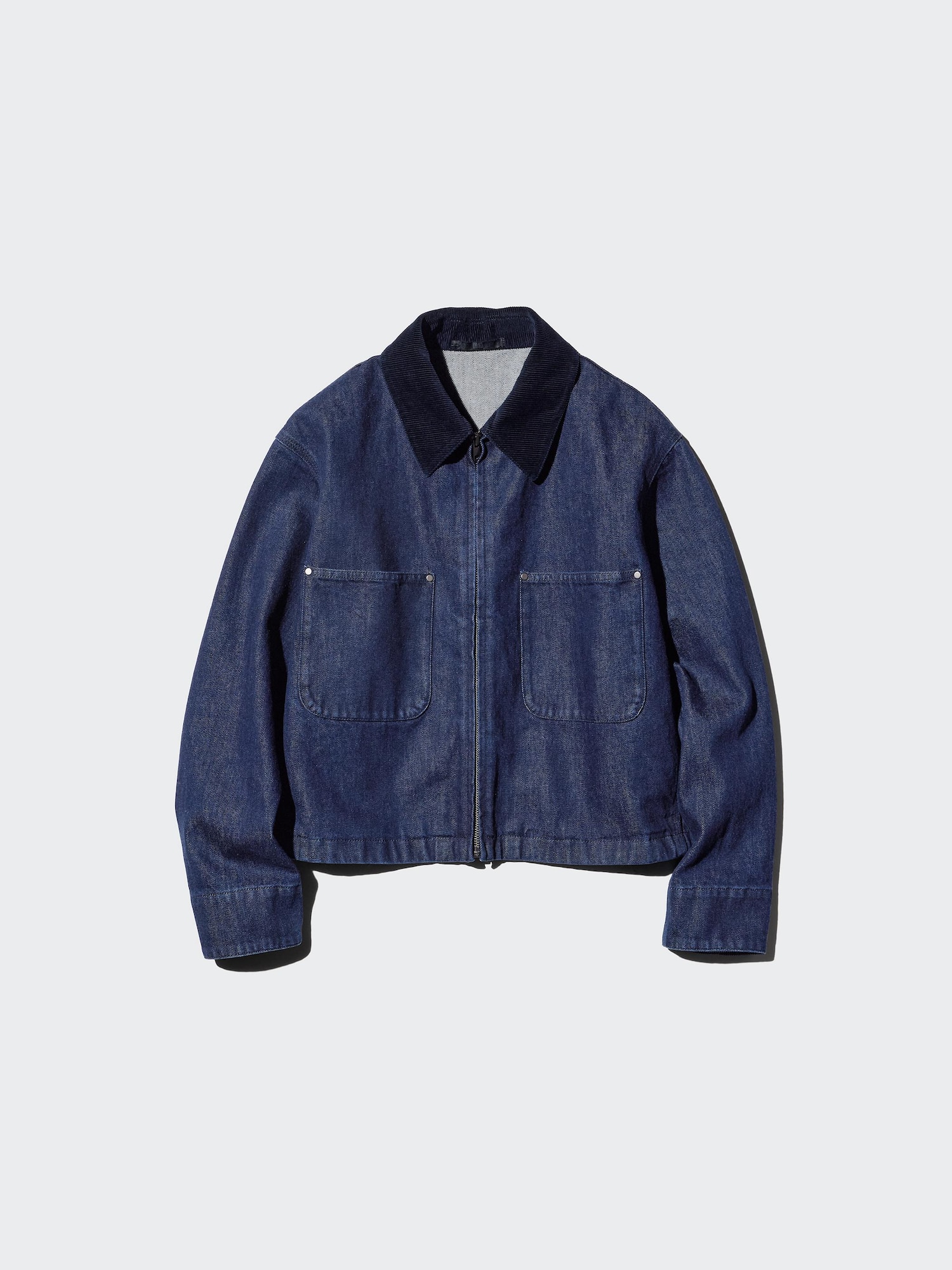 Women's Zip Up Short Jacket | Denim | UNIQLO US