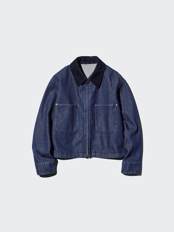 Zip Up Short Jacket | Denim