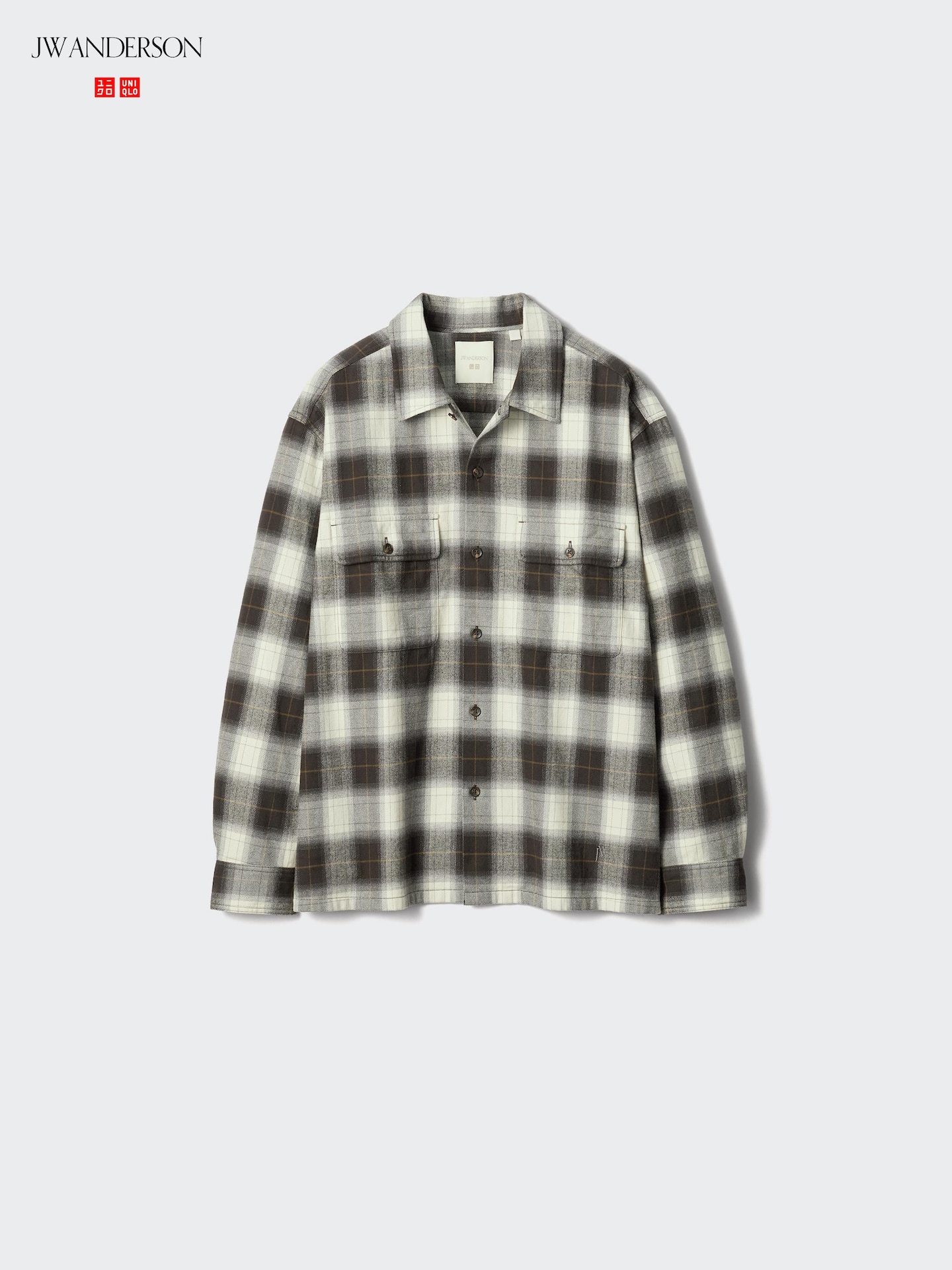 Рубашка Uniqlo Flannel, цвет: Тёмный коричневый — фото 7