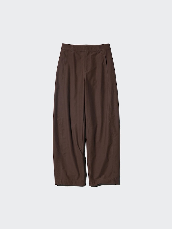 Jersey Barrel Leg Trousers Long