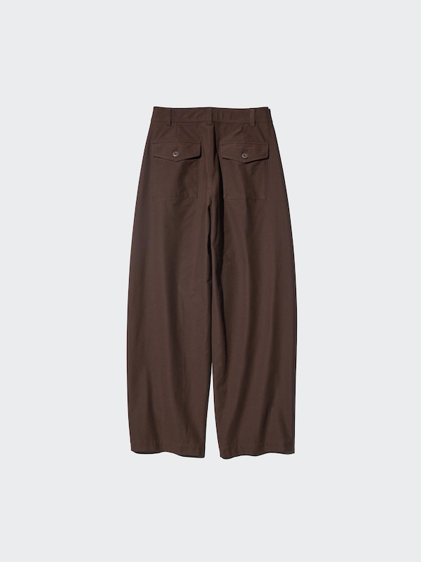 Jersey Barrel Leg Trousers Long