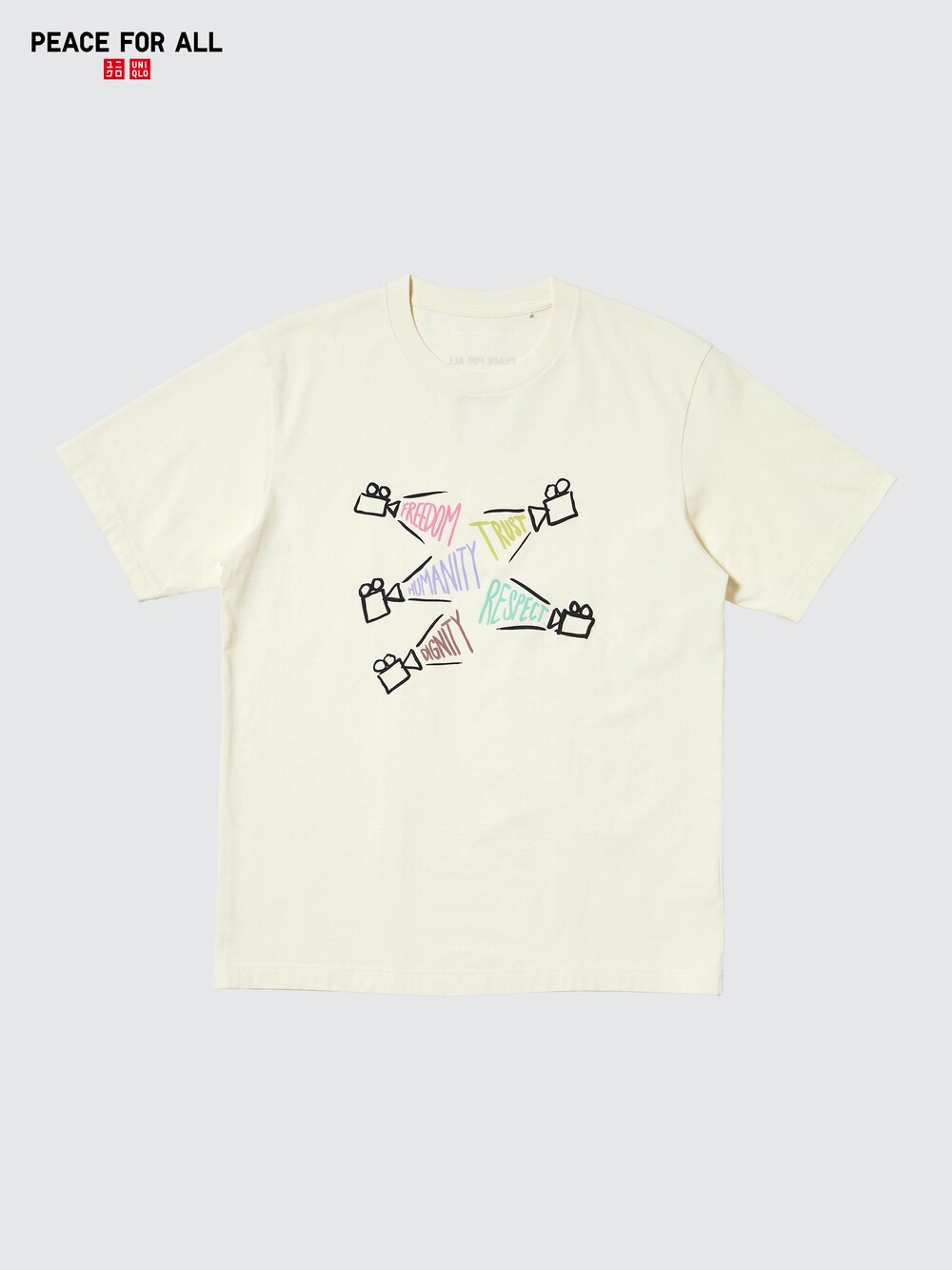 Uniqlo PEACE FOR ALL Graphic T-Shirt | Displacement Film Fund — фото 4