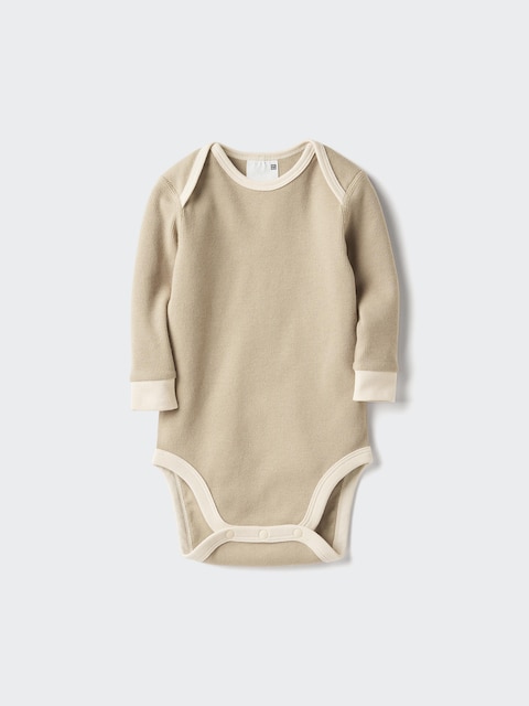 Uniqlo Baby Long Sleeve Bodysuit | Ribbed