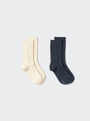 HEATTECH Socks (Cable, 2 Pairs)