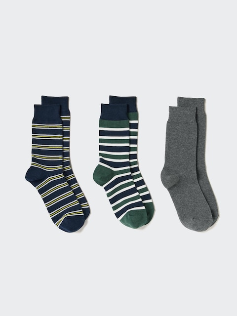 Женские носки Uniqlo Regular Socks | 3 Pairs | Stripe