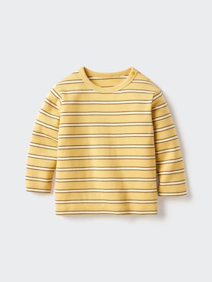 Crew Neck T-Shirt (Striped, Long Sleeve)