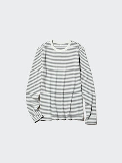 Soft Ribbed T-Shirt Long Sleeve | Striped