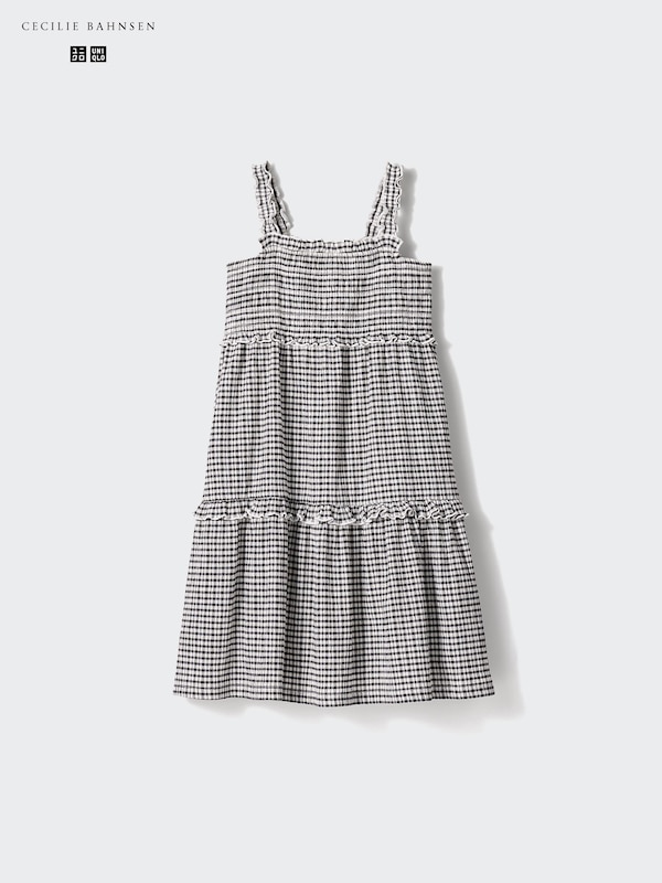Shirring Dress (Sleeveless, Checked)