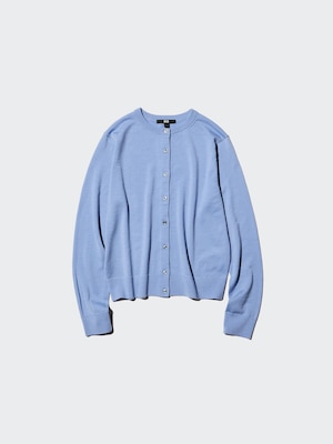 100% Australian Merino Crew Neck Cardigan