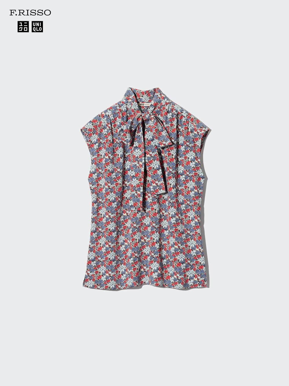 Uniqlo Bow Tie Sleeveless Blouse | Print — фото 4
