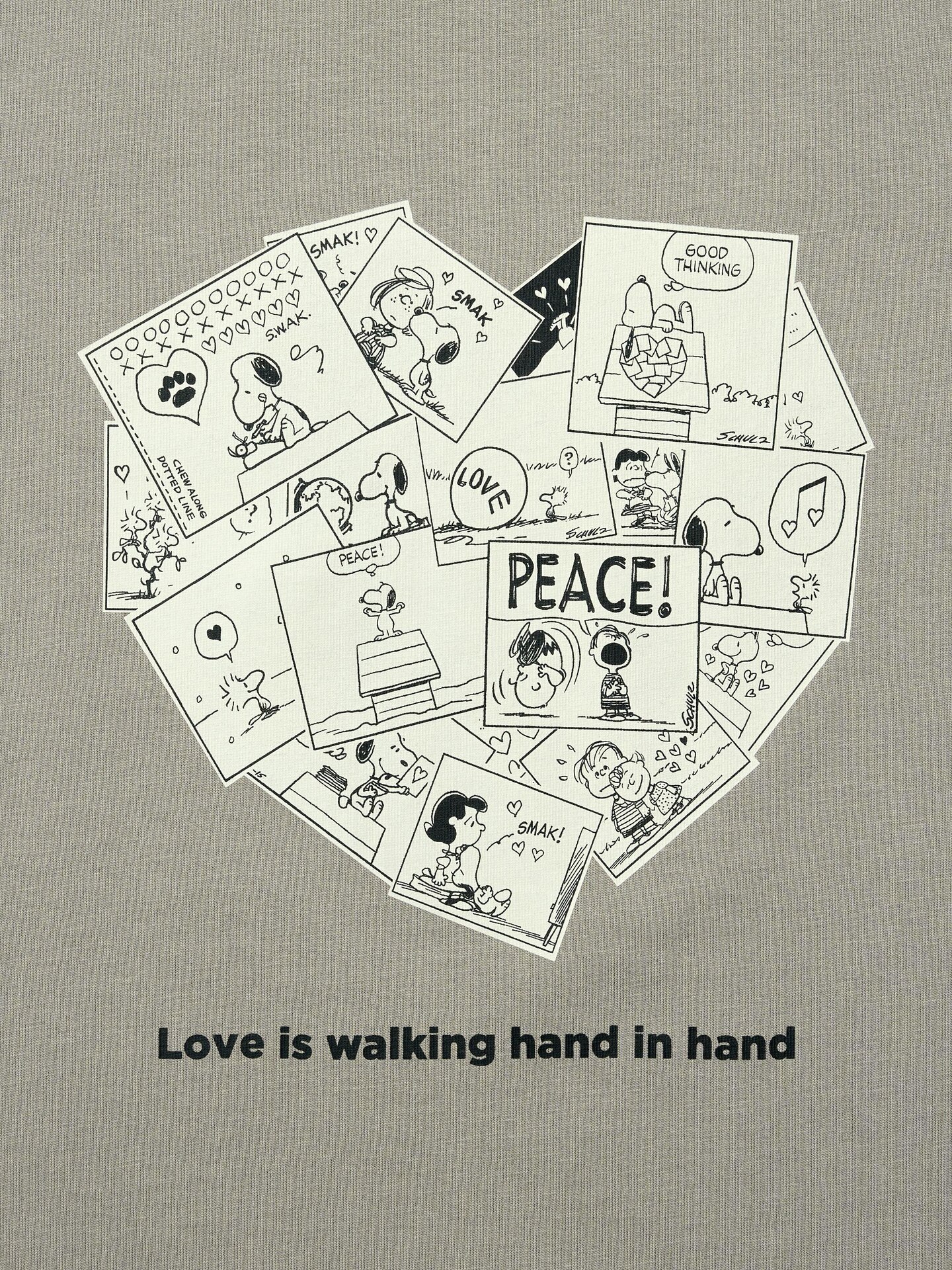 Футболка Uniqlo Peace For All с принтом, Peanuts, цвет: Коричневый — фото 7