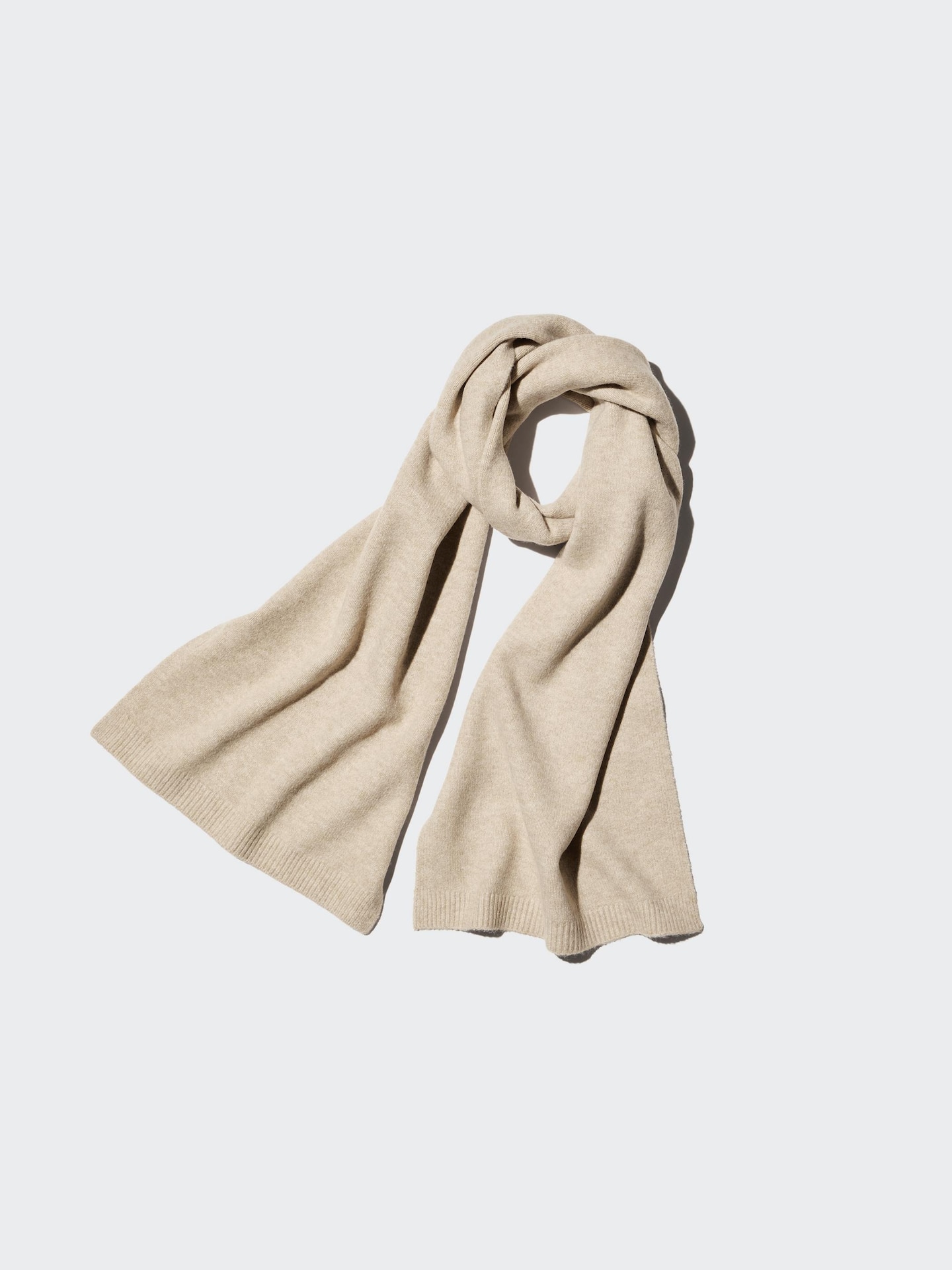 Женские аксессуары Uniqlo Souffle Yarn Knitted Stole, цвет: Бежевый — фото 1