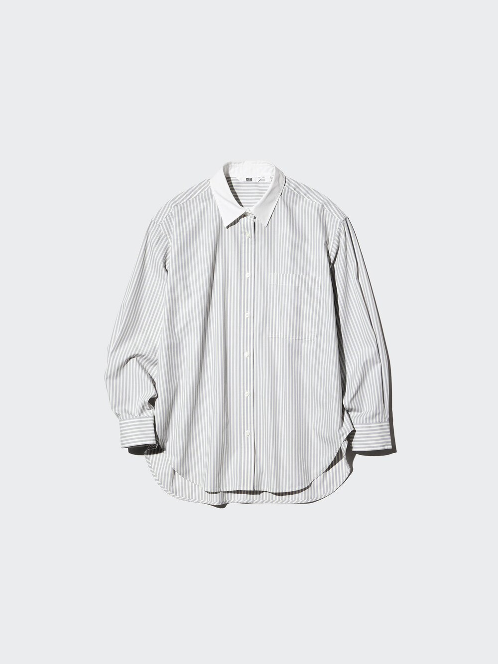 Женские рубашки Uniqlo Cotton Oversized Shirt Striped — фото 5