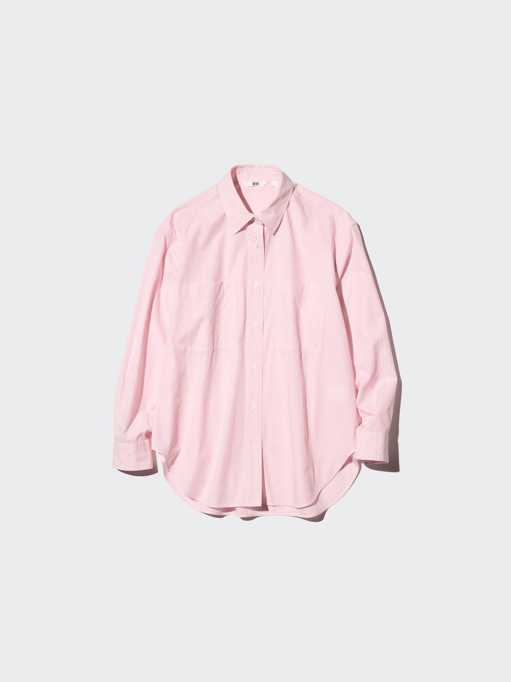 Женские рубашки Uniqlo Cotton Oversized Shirt Striped — фото 5