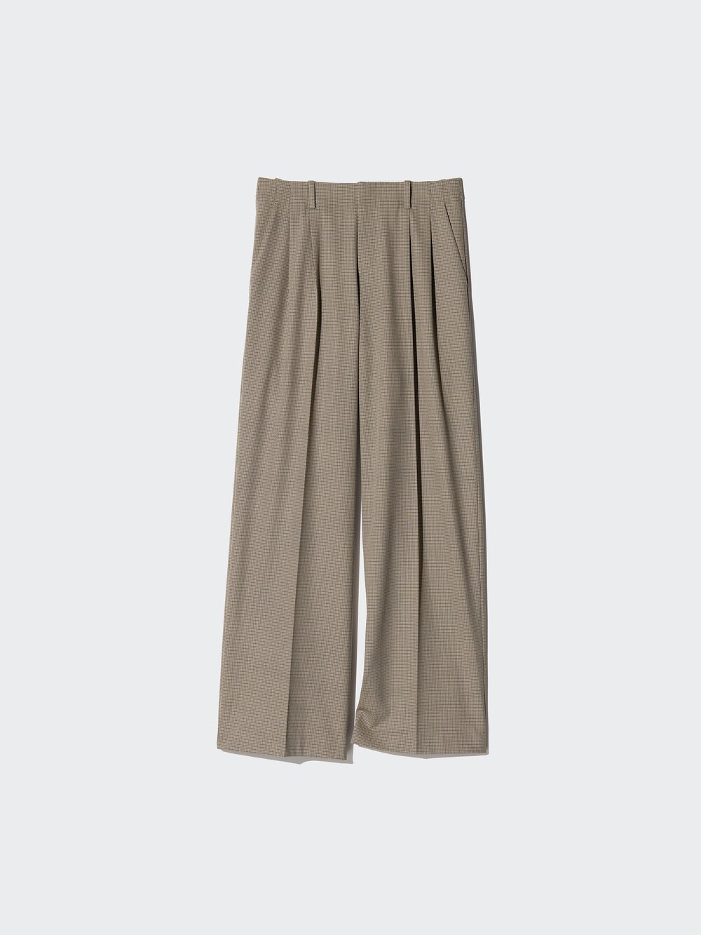 Женские брюки Uniqlo Smart Wide Straight Pants Check Tall — фото 4