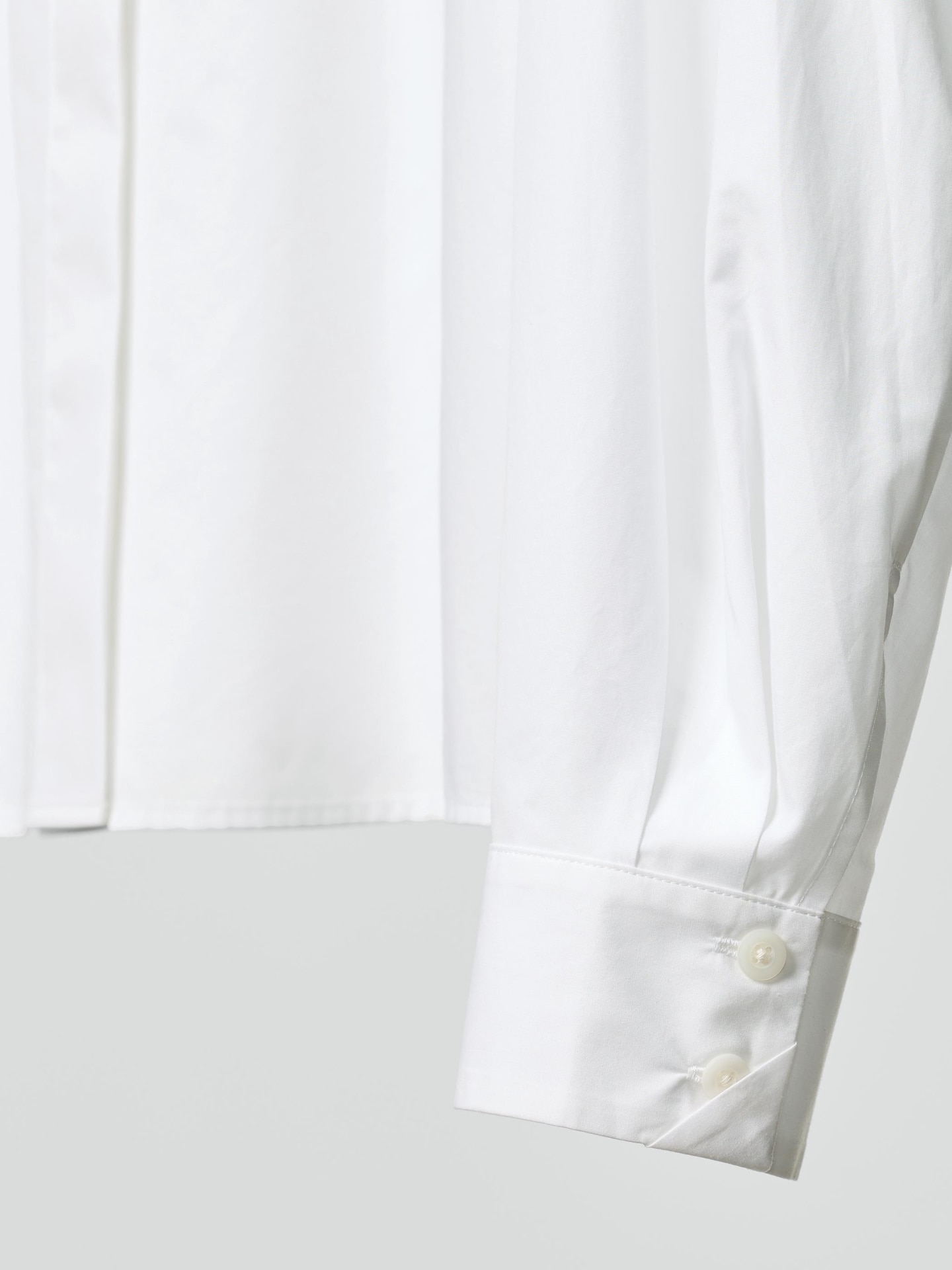 Женская рубашка Uniqlo Cotton Stand Collar, цвет: Молочный белый — фото 3