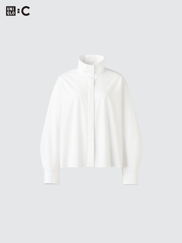 Cotton Stand Collar Shirt