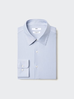 Super Non-Iron Stretch Slim Fit Shirt (Regular Collar, Striped)