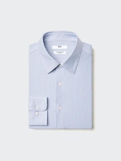 Super Non-Iron Stretch Slim Fit Shirt (Regular Collar, Striped)
