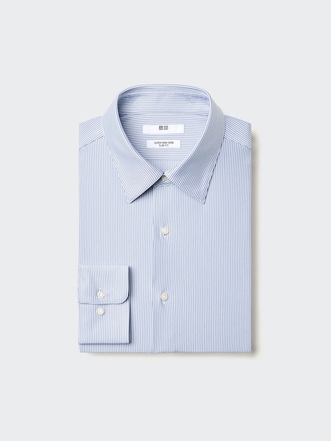 Uniqlo Super Non-Iron Stretch Slim Shirt | Striped