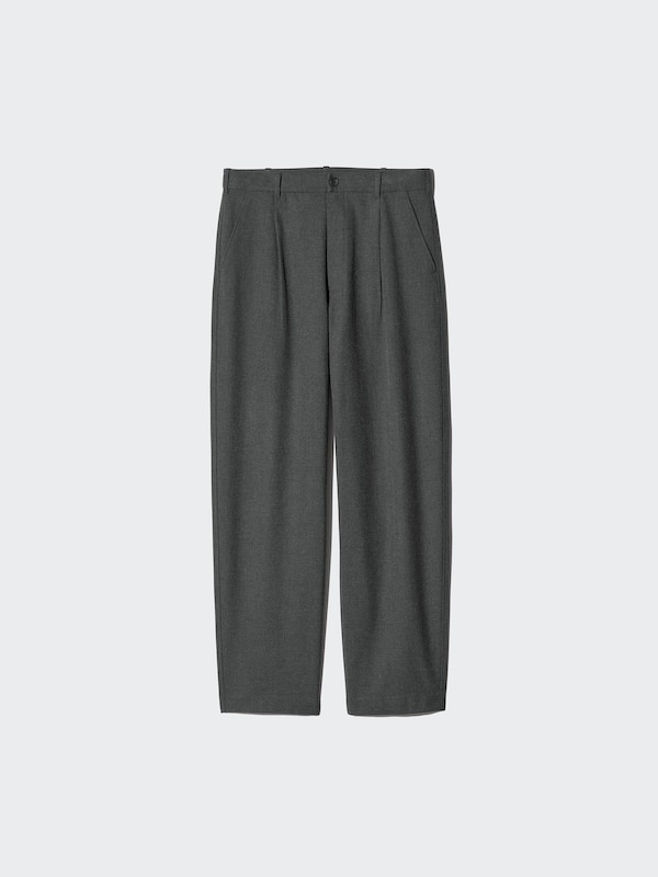 Pleated Relaxed Wide Trousers (Longer)