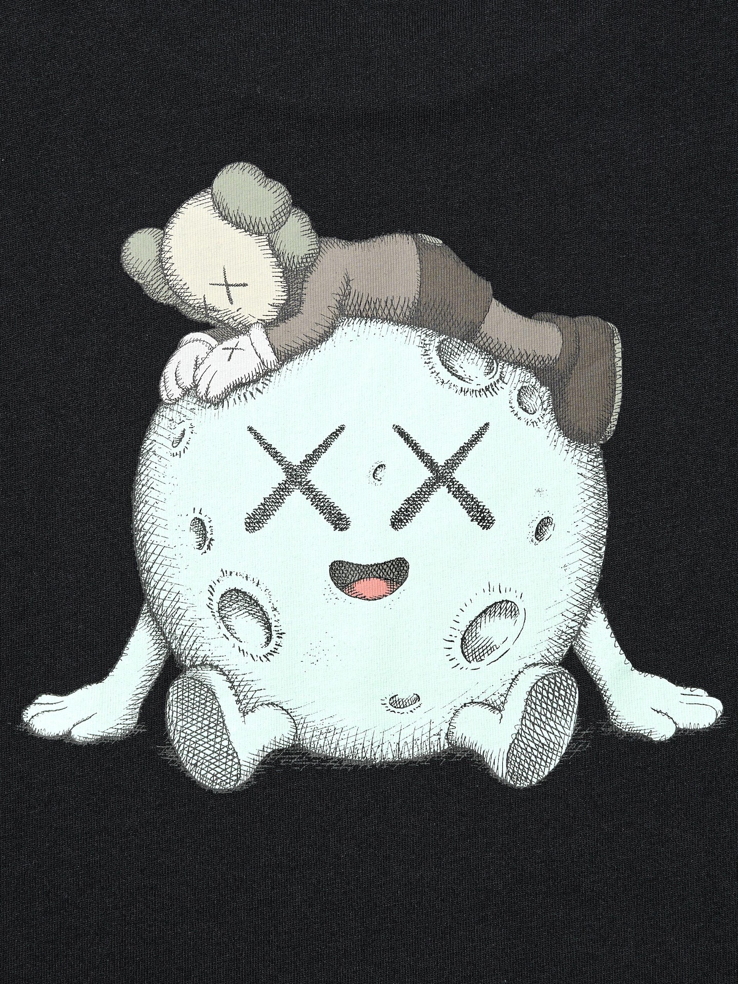 Детская футболка Uniqlo KAWS Universe UT Graphic, цвет: Чёрный — фото 8