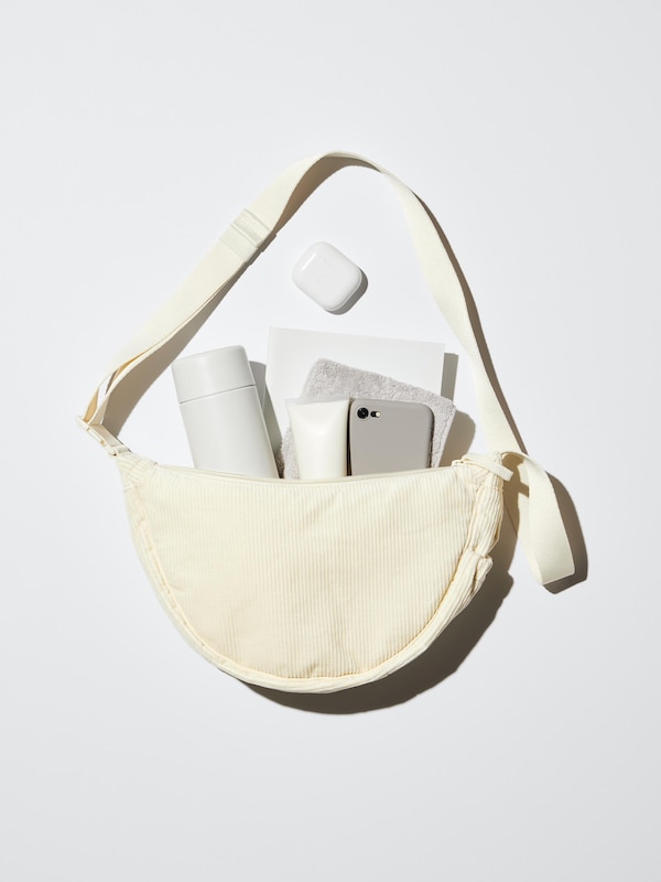 Round Mini Shoulder Bag (Corduroy)