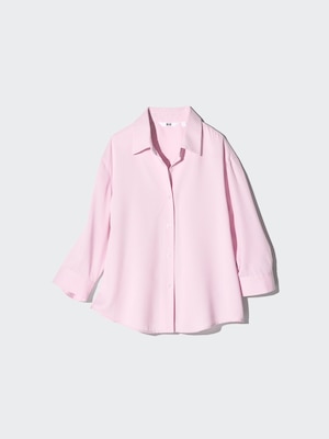 Rayon Skipper Collar Blouse (3/4 Sleeve)
