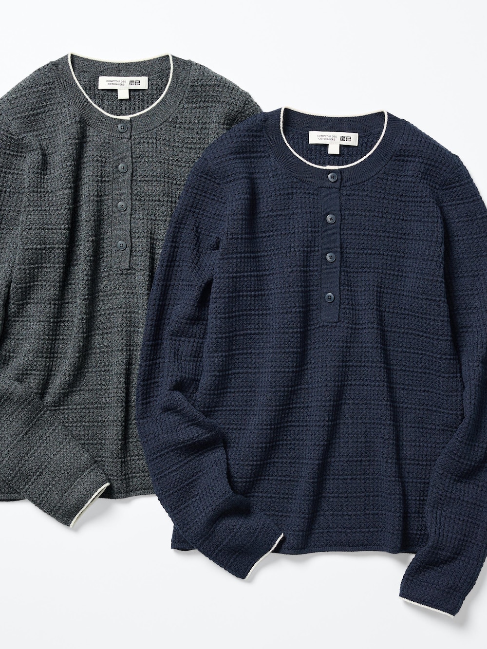 Женские свитеры Uniqlo Merino Blend Henley Neck Sweater — фото 3