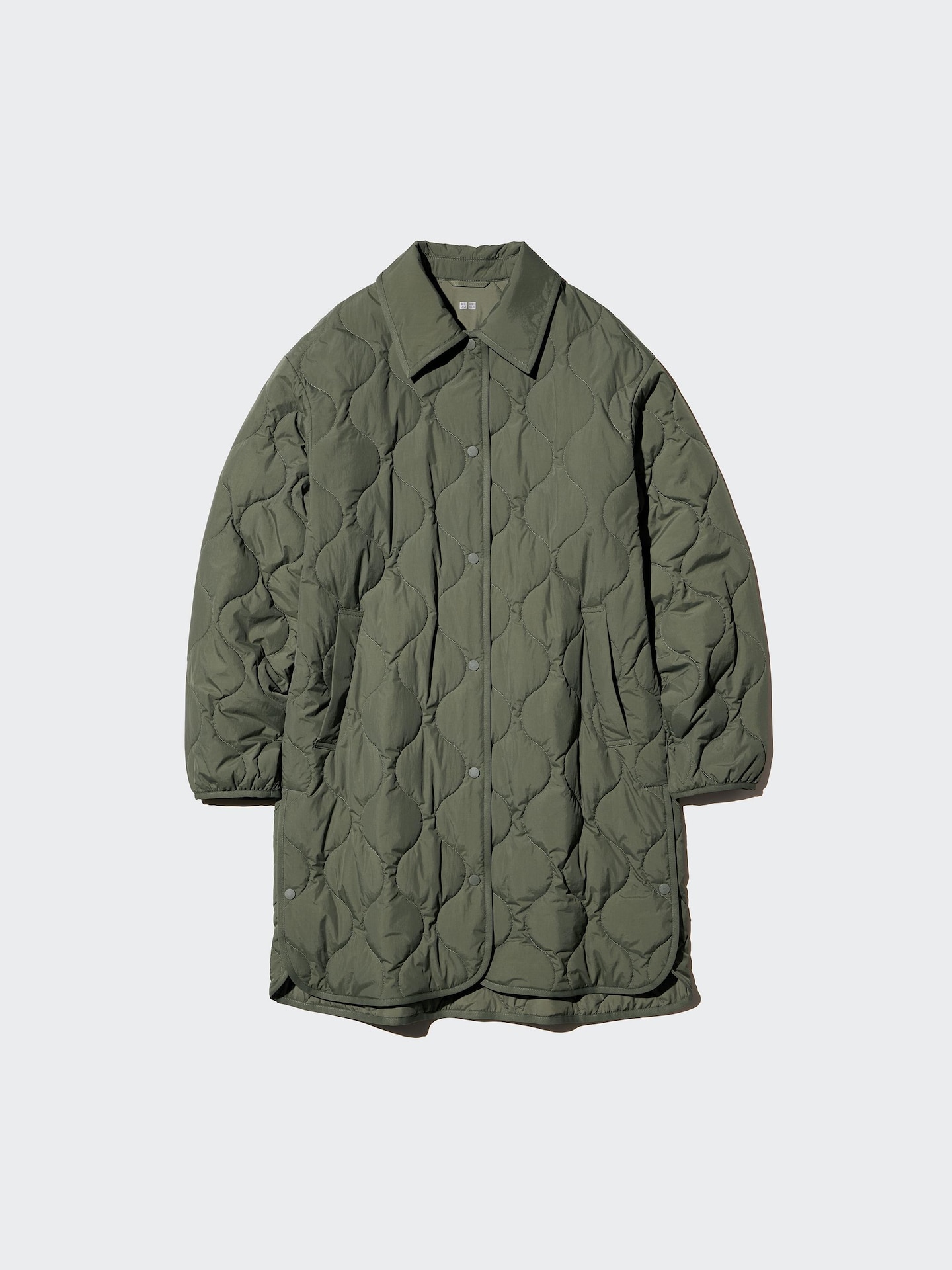 Женское пальто Uniqlo Padded Shirt Coat Relaxed, цвет: Чёрный — фото 4