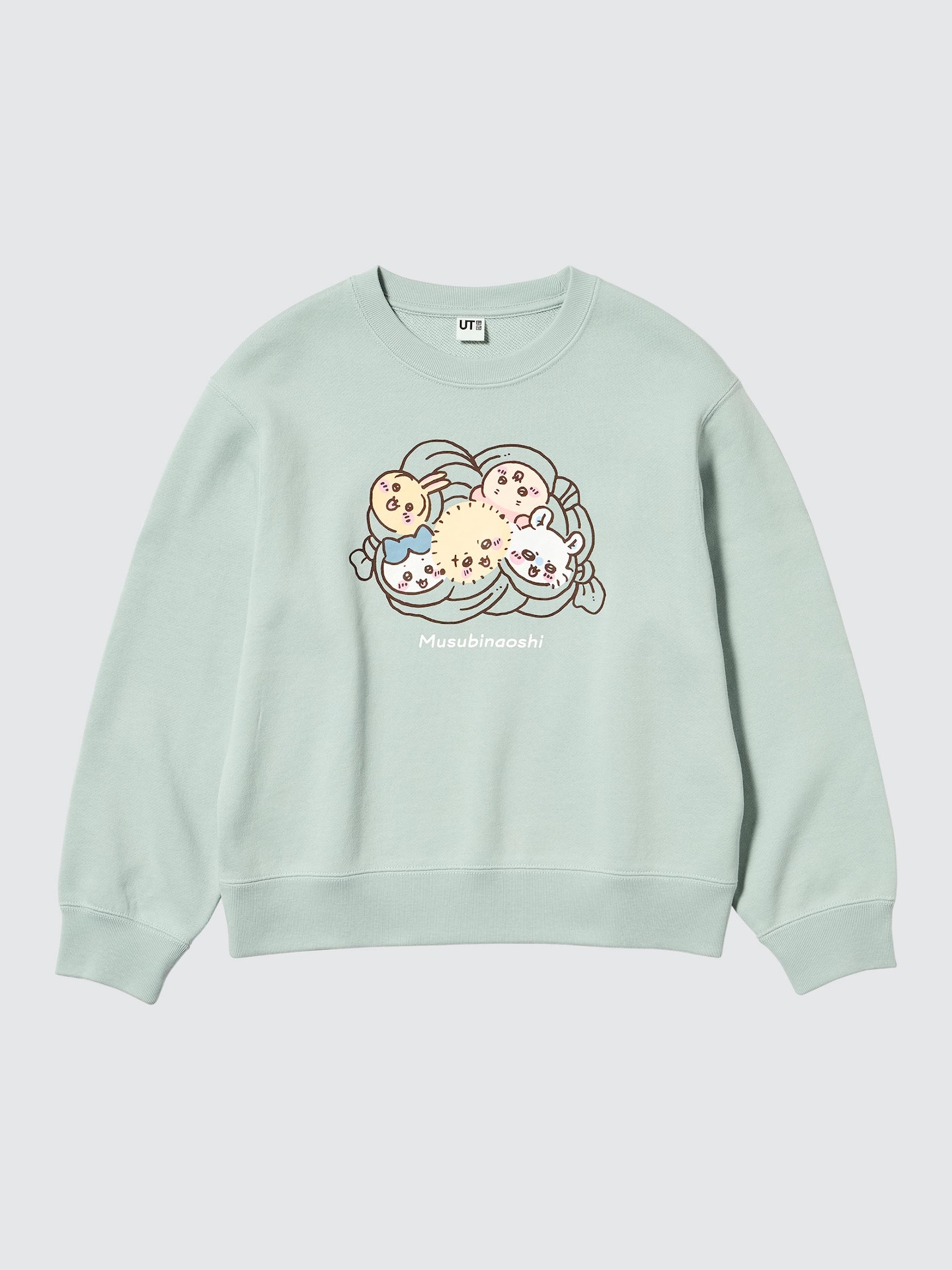 Детский свитшот Uniqlo Chiikawa, цвет: Зелёный — фото 3