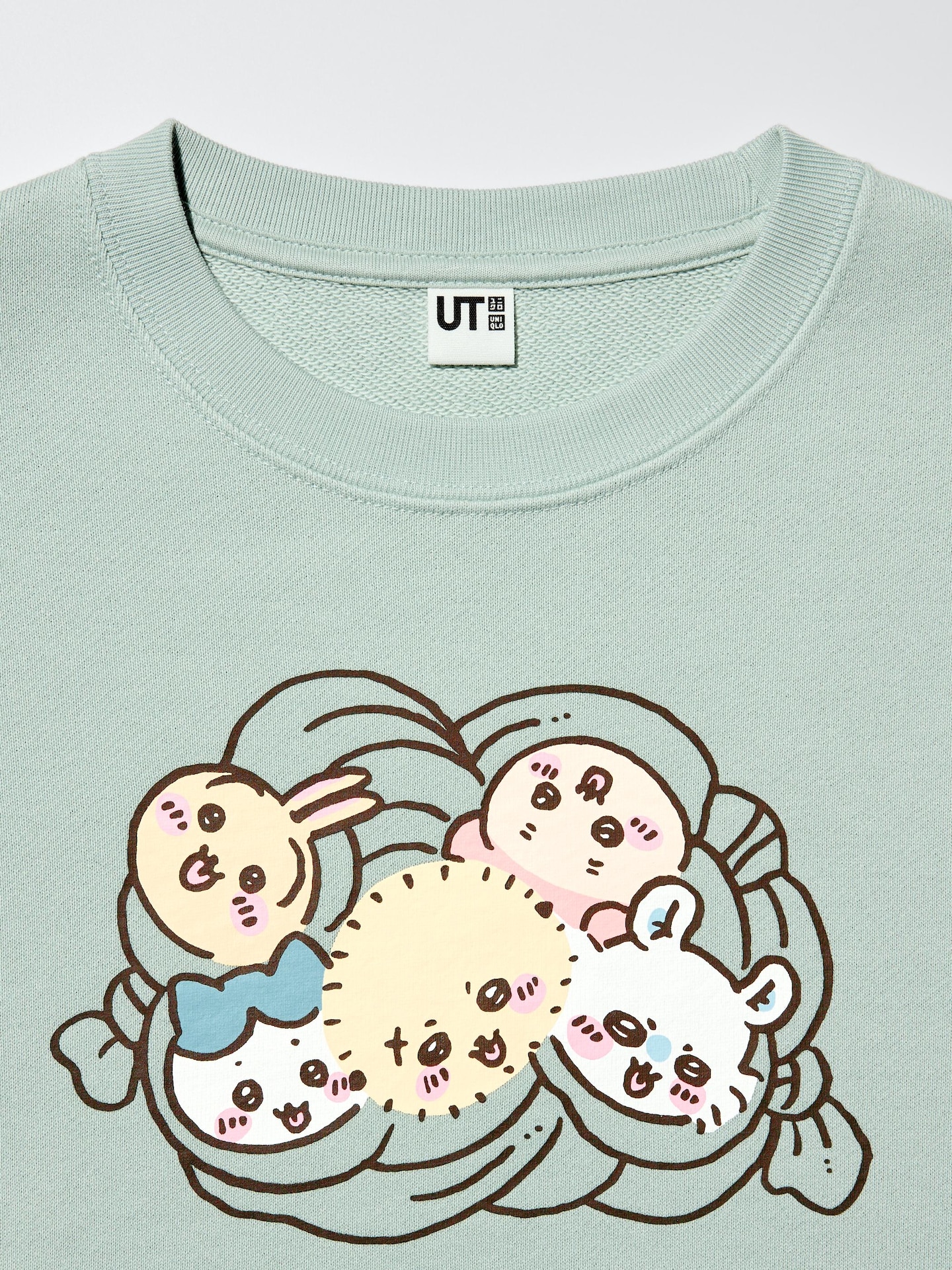 Детский свитшот Uniqlo Chiikawa, цвет: Зелёный — фото 4