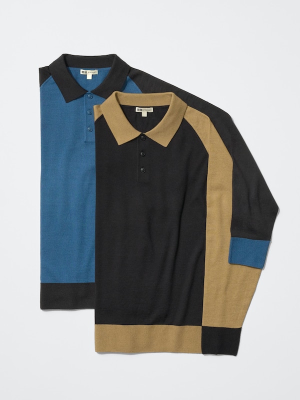 3D Knit Polo Sweater